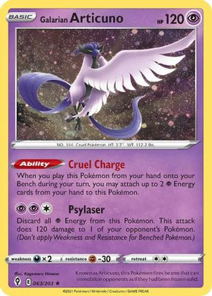 Galarian Articuno - 063/203 (Cosmos Holo) 63 - Miscellaneous Cards & Products - Poke-Collect
