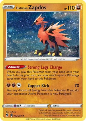 Galarian Zapdos - 082/203 (Cosmos Holo) 82 - Miscellaneous Cards & Products - Poke-Collect