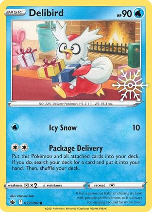 Delibird - 032/198 (Holiday Calendar) 32 - Miscellaneous Cards & Products Holofoil - Poke-Collect