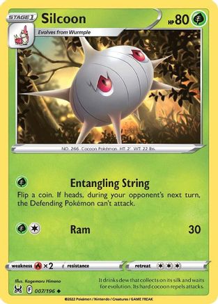 Silcoon 7/196 - SWSH11 Lost Origin Reverse Holofoil - Poke-Collect
