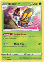 Beautifly 8/196 - SWSH11 Lost Origin Reverse Holofoil - Poke-Collect