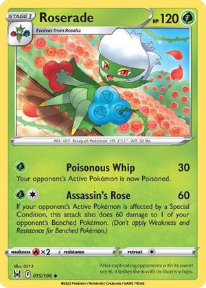 Roserade 15/196 - SWSH11 Lost Origin Reverse Holofoil - Poke-Collect