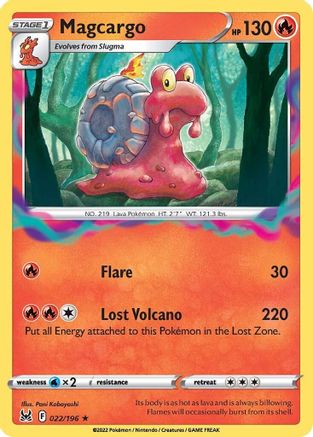 Magcargo 22/196 - SWSH11 Lost Origin Reverse Holofoil - Poke-Collect