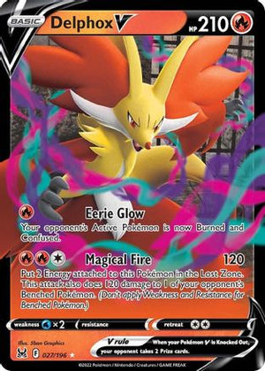 Delphox V 27/196 - SWSH11 Lost Origin Holofoil - Poke-Collect