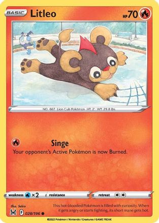 Litleo 28/196 - SWSH11 Lost Origin - Poke-Collect