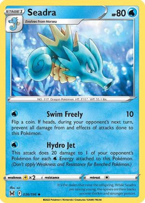 Seadra 36/196 - SWSH11 Lost Origin Reverse Holofoil - Poke-Collect