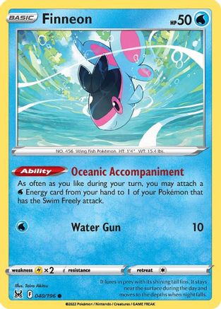 Finneon 40/196 - SWSH11 Lost Origin Reverse Holofoil - Poke-Collect