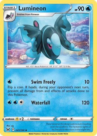 Lumineon 41/196 - SWSH11 Lost Origin Reverse Holofoil - Poke-Collect