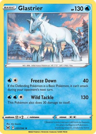 Glastrier 51/196 - SWSH11 Lost Origin Reverse Holofoil - Poke-Collect