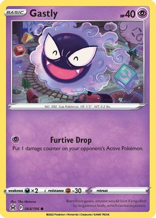 Gastly 64/196 - SWSH11 Lost Origin Reverse Holofoil - Poke-Collect