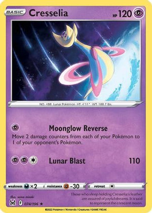 Cresselia 74/196 - SWSH11 Lost Origin Reverse Holofoil - Poke-Collect