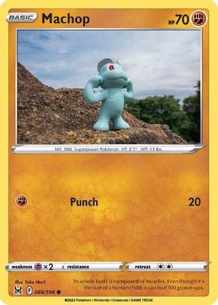 Machop 86/196 - SWSH11 Lost Origin Reverse Holofoil - Poke-Collect