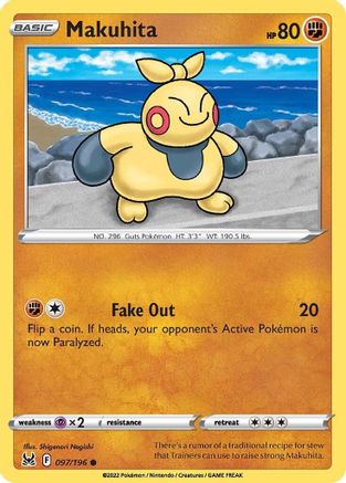 Makuhita 97/196 - SWSH11 Lost Origin Reverse Holofoil - Poke-Collect