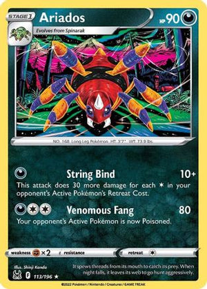 Ariados 113/196 - SWSH11 Lost Origin Reverse Holofoil - Poke-Collect