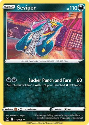 Seviper 116/196 - SWSH11 Lost Origin Reverse Holofoil - Poke-Collect