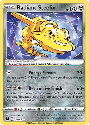 Radiant Steelix 124/196 - SWSH11 Lost Origin Holofoil - Poke-Collect
