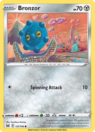 Bronzor 125/196 - SWSH11 Lost Origin Reverse Holofoil - Poke-Collect