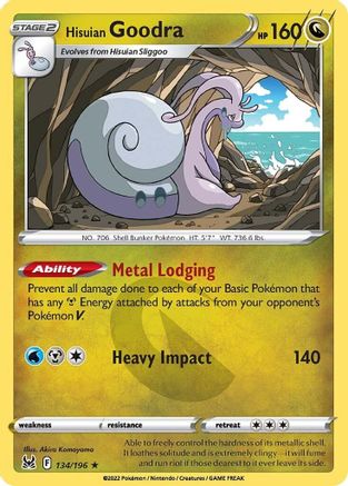 Hisuian Goodra 134/196 - SWSH11 Lost Origin Reverse Holofoil - Poke-Collect