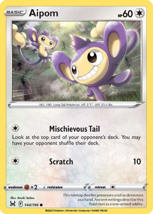 Aipom 144/196 - SWSH11 Lost Origin - Poke-Collect