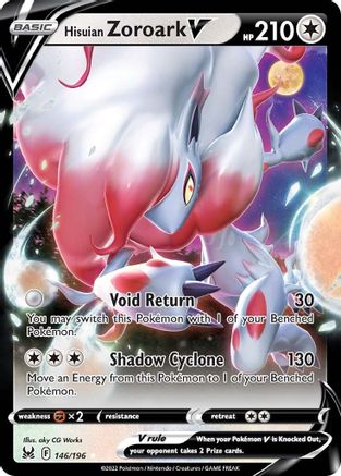 Hisuian Zoroark V 146/196 - SWSH11 Lost Origin Holofoil - Poke-Collect
