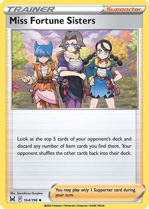 Miss Fortune Sisters 164/196 - SWSH11 Lost Origin Reverse Holofoil - Poke-Collect