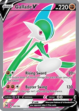 Gallade V (Full Art) 181/196 - SWSH11 Lost Origin Holofoil - Poke-Collect
