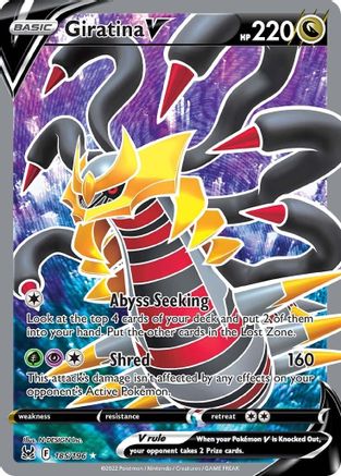 Giratina V (Full Art) 185/196 - SWSH11 Lost Origin Holofoil - Poke-Collect