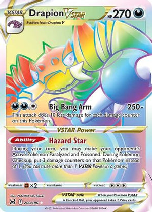 Drapion VSTAR (Secret) 200/196 - SWSH11 Lost Origin Holofoil - Poke-Collect