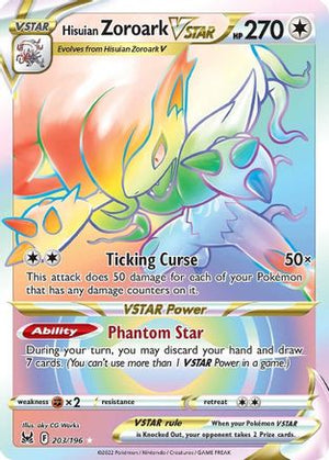 Hisuian Zoroark VSTAR (Secret) 203/196 - SWSH11 Lost Origin Holofoil - Poke-Collect