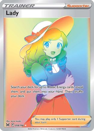 Lady (Secret) 208/196 - SWSH11 Lost Origin Holofoil - Poke-Collect