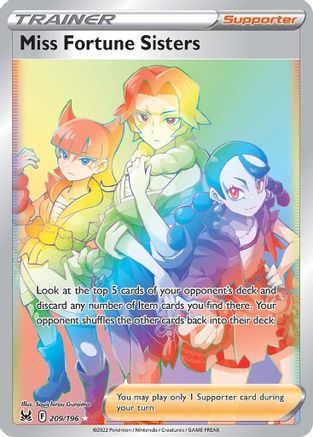 Miss Fortune Sisters (Secret) 209/196 - SWSH11 Lost Origin Holofoil - Poke-Collect