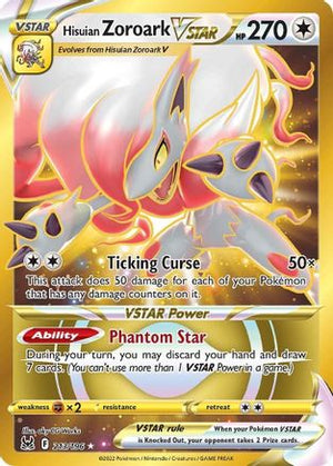 Hisuian Zoroark VSTAR (213) (Secret) 213/196 - SWSH11 Lost Origin Holofoil - Poke-Collect