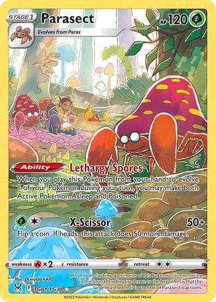 Parasect TG01/30 - SWSH11 Lost Origin Trainer Gallery Holofoil - Poke-Collect