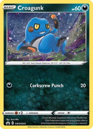 Croagunk - SWSH245 (Cosmos Holo) SWSH245/307 - SWSH Sword & Shield Promo Cards Holofoil - Poke-Collect