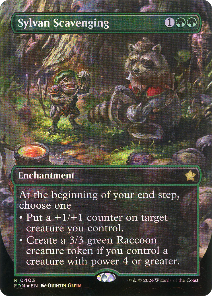 Sylvan Scavenging (FDN-403) - Foundations (Borderless) Foil - Poke-Collect