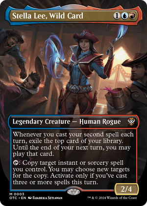 Stella Lee, Wild Card (OTC-003) - Outlaws of Thunder Junction Commander (Borderless) Foil - Poke-Collect