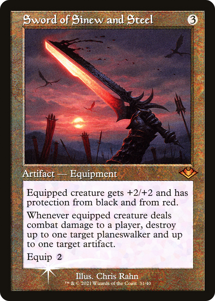 Sword of Sinew and Steel (MH1-031) - Modern Horizons 1 Timeshifts Foil - Poke-Collect