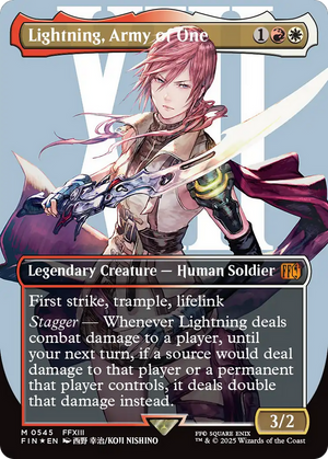 Lightning, Army of One (FIN-545) - FINAL FANTASY (Borderless) Foil - Poke-Collect
