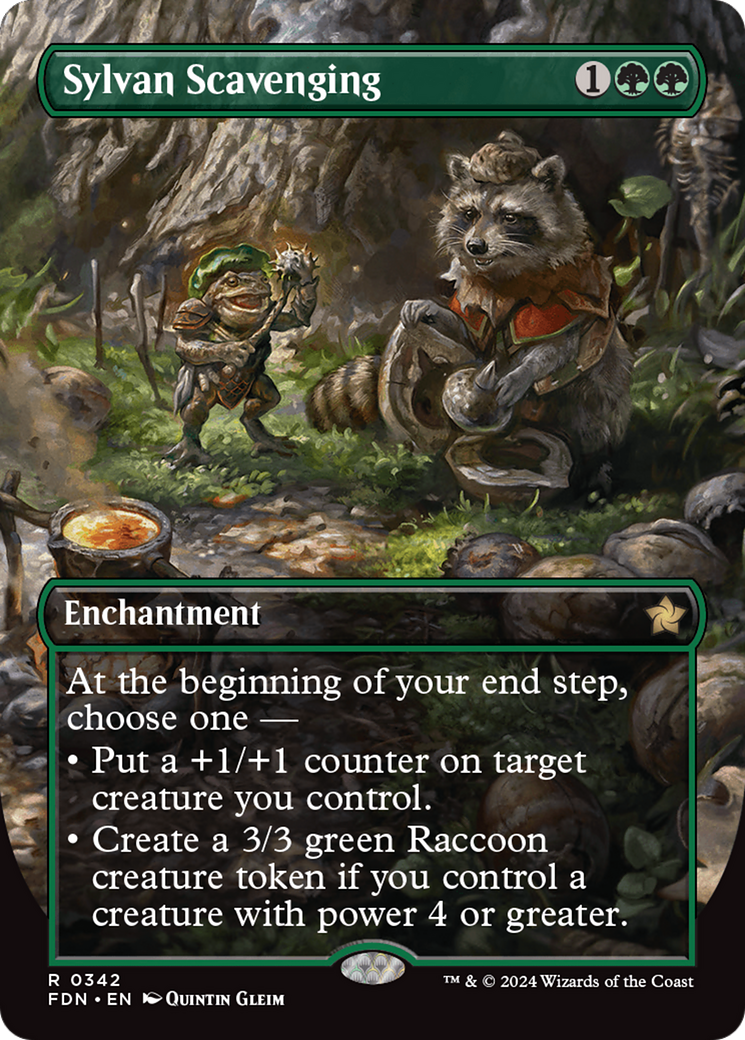 Sylvan Scavenging (FDN-342) - Foundations (Borderless) - Poke-Collect