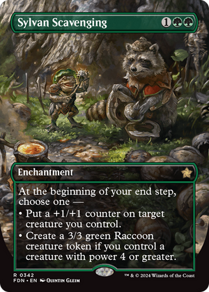 Sylvan Scavenging (FDN-342) - Foundations (Borderless) Foil - Poke-Collect