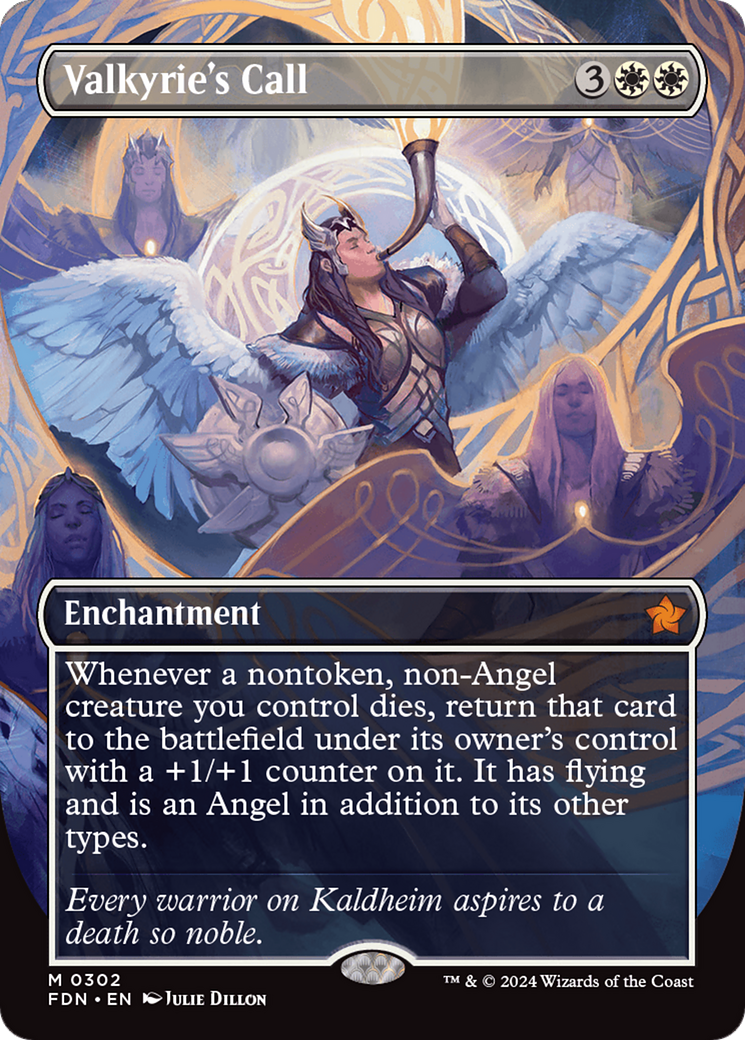 Valkyrie's Call (FDN-302) - Foundations (Borderless) Foil - Poke-Collect