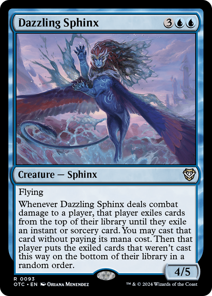 Dazzling Sphinx (OTC-093) - Outlaws of Thunder Junction Commander - Poke-Collect