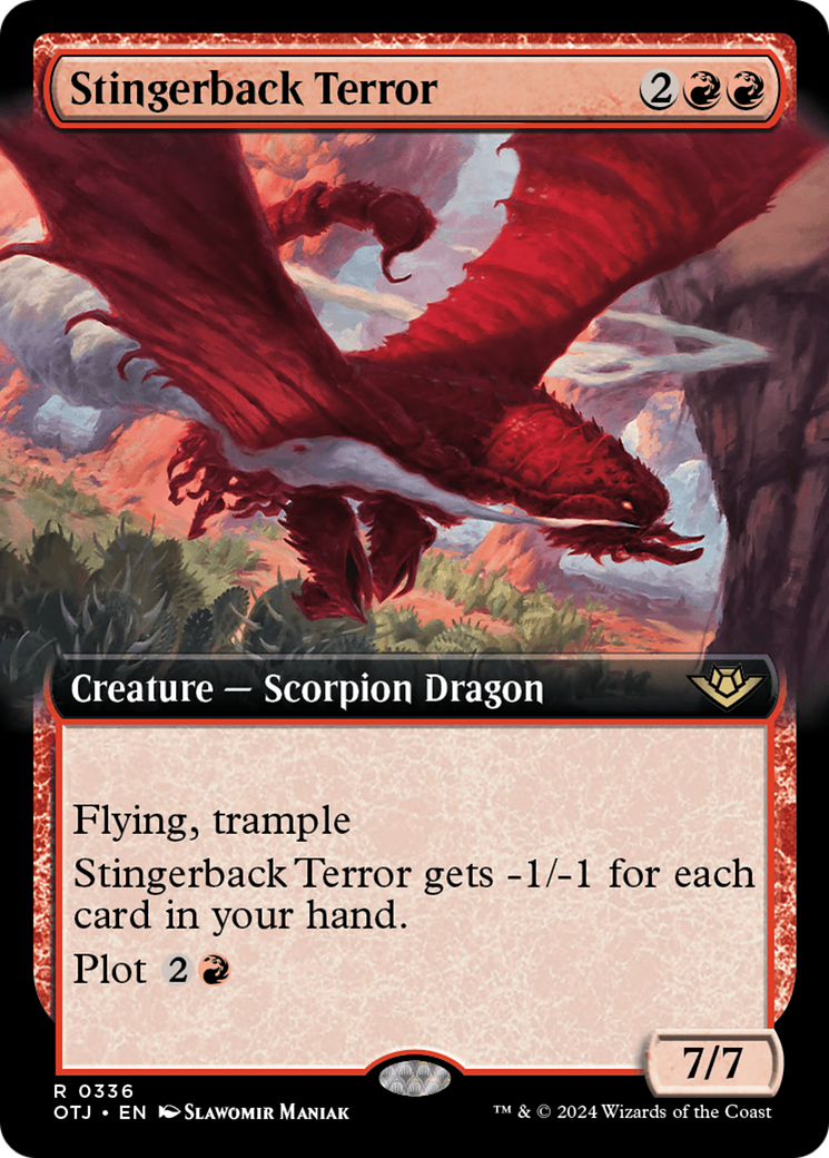 Stingerback Terror (OTJ-336) - Outlaws of Thunder Junction: (Extended Art) Foil - Poke-Collect