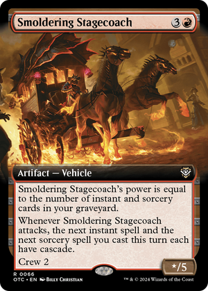 Smoldering Stagecoach (OTC-066) - Outlaws of Thunder Junction Commander: (Extended Art) - Poke-Collect
