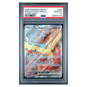 Team Rocket's Moltres ex Destined Rivals #208 PSA 10 - Poke-Collect