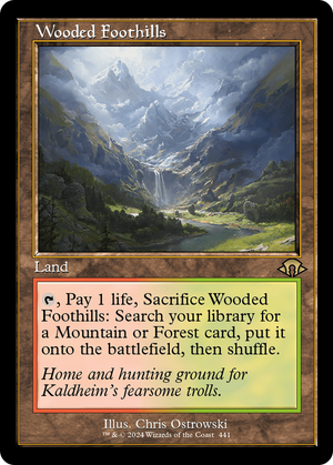 Wooded Foothills (Retro Frame) (MH3-441) - Modern Horizons 3 - Poke-Collect