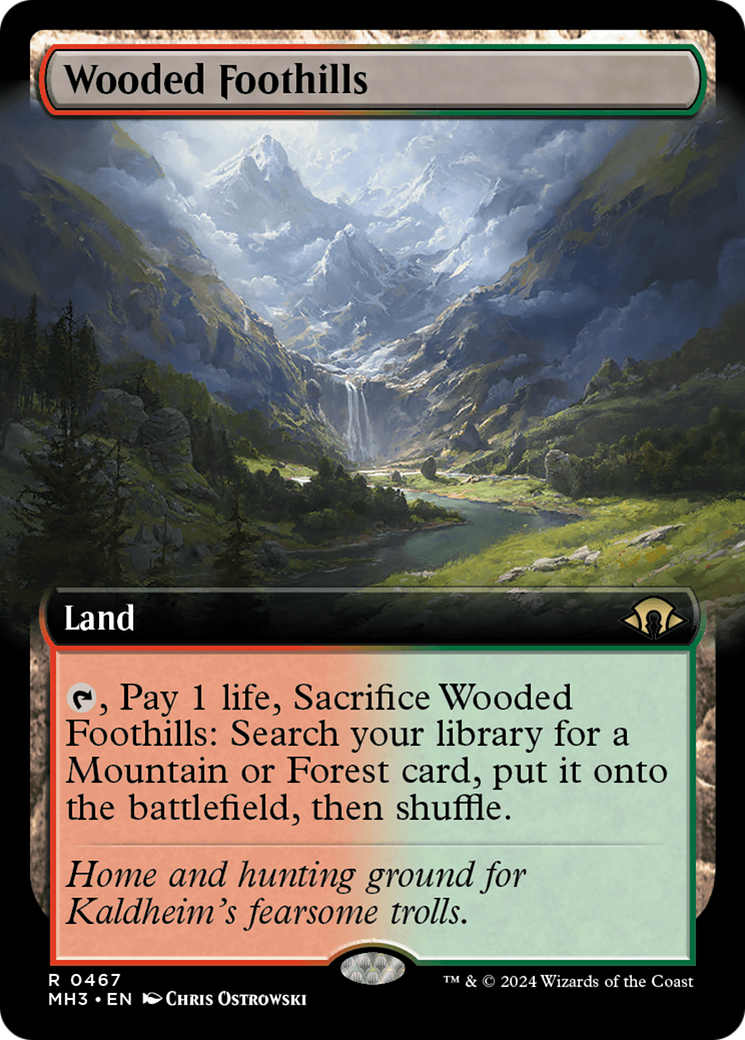 Wooded Foothills (Extended Art) (MH3-467) - Modern Horizons 3: (Extended Art) - Poke-Collect