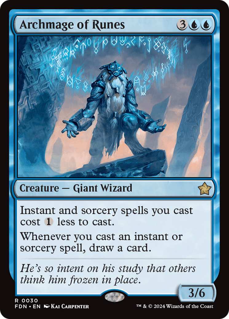 Archmage of Runes (FDN-030) - Foundations Foil - Poke-Collect