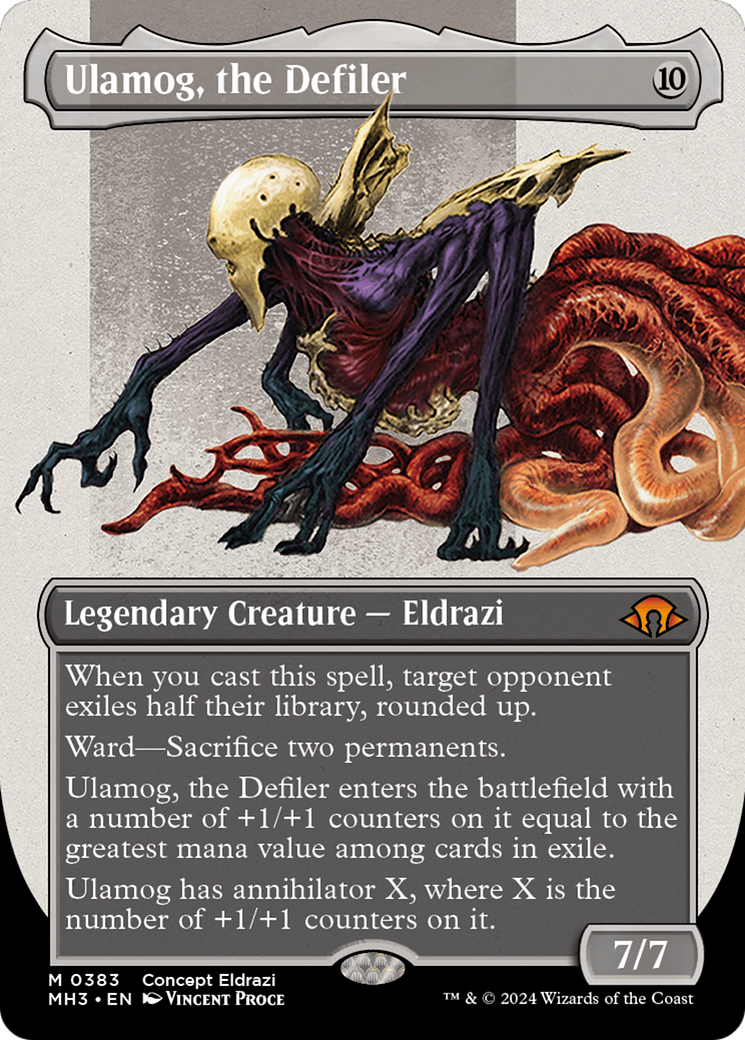 Ulamog, the Defiler (Borderless) (MH3-383) - Modern Horizons 3 (Borderless) Foil - Poke-Collect