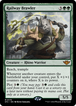 Railway Brawler (PPOTJ-175) - Outlaws of Thunder Junction Promos Foil - Poke-Collect